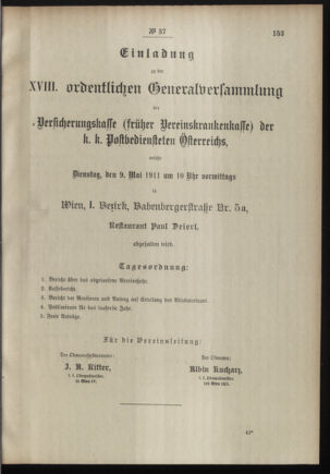 Post- und Telegraphen-Verordnungsblatt für das Verwaltungsgebiet des K.-K. Handelsministeriums 19110328 Seite: 3