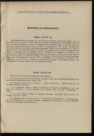 Post- und Telegraphen-Verordnungsblatt für das Verwaltungsgebiet des K.-K. Handelsministeriums 19110329 Seite: 3