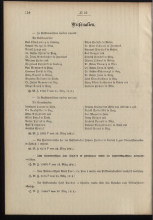 Post- und Telegraphen-Verordnungsblatt für das Verwaltungsgebiet des K.-K. Handelsministeriums 19110330 Seite: 2