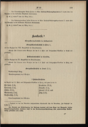 Post- und Telegraphen-Verordnungsblatt für das Verwaltungsgebiet des K.-K. Handelsministeriums 19110330 Seite: 3