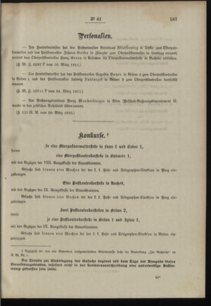 Post- und Telegraphen-Verordnungsblatt für das Verwaltungsgebiet des K.-K. Handelsministeriums 19110403 Seite: 3