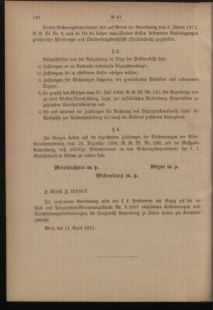 Post- und Telegraphen-Verordnungsblatt für das Verwaltungsgebiet des K.-K. Handelsministeriums 19110418 Seite: 2