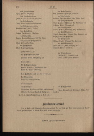 Post- und Telegraphen-Verordnungsblatt für das Verwaltungsgebiet des K.-K. Handelsministeriums 19110419 Seite: 4