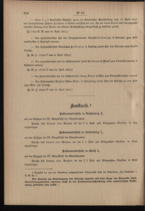 Post- und Telegraphen-Verordnungsblatt für das Verwaltungsgebiet des K.-K. Handelsministeriums 19110501 Seite: 2