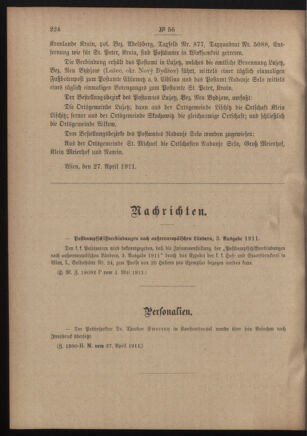 Post- und Telegraphen-Verordnungsblatt für das Verwaltungsgebiet des K.-K. Handelsministeriums 19110504 Seite: 2