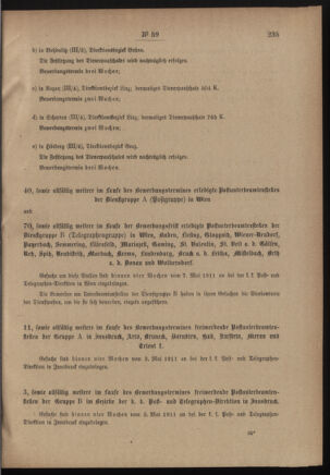 Post- und Telegraphen-Verordnungsblatt für das Verwaltungsgebiet des K.-K. Handelsministeriums 19110509 Seite: 3