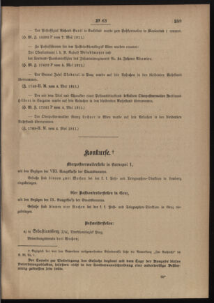 Post- und Telegraphen-Verordnungsblatt für das Verwaltungsgebiet des K.-K. Handelsministeriums 19110513 Seite: 3