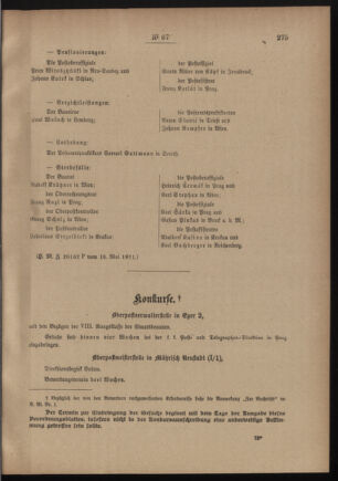 Post- und Telegraphen-Verordnungsblatt für das Verwaltungsgebiet des K.-K. Handelsministeriums 19110522 Seite: 3