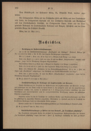 Post- und Telegraphen-Verordnungsblatt für das Verwaltungsgebiet des K.-K. Handelsministeriums 19110531 Seite: 2