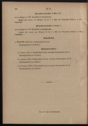 Post- und Telegraphen-Verordnungsblatt für das Verwaltungsgebiet des K.-K. Handelsministeriums 19110531 Seite: 4