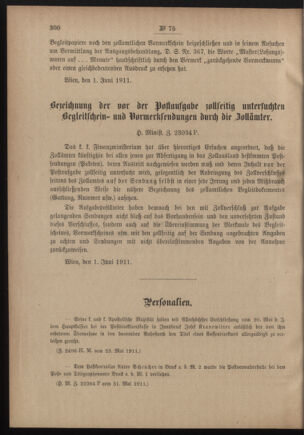 Post- und Telegraphen-Verordnungsblatt für das Verwaltungsgebiet des K.-K. Handelsministeriums 19110609 Seite: 2