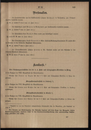 Post- und Telegraphen-Verordnungsblatt für das Verwaltungsgebiet des K.-K. Handelsministeriums 19110627 Seite: 3