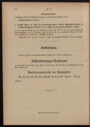 Post- und Telegraphen-Verordnungsblatt für das Verwaltungsgebiet des K.-K. Handelsministeriums 19110708 Seite: 4