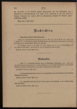 Post- und Telegraphen-Verordnungsblatt für das Verwaltungsgebiet des K.-K. Handelsministeriums 19110711 Seite: 2