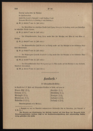 Post- und Telegraphen-Verordnungsblatt für das Verwaltungsgebiet des K.-K. Handelsministeriums 19110719 Seite: 2