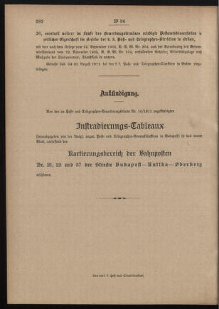 Post- und Telegraphen-Verordnungsblatt für das Verwaltungsgebiet des K.-K. Handelsministeriums 19110719 Seite: 4