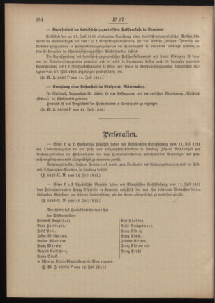 Post- und Telegraphen-Verordnungsblatt für das Verwaltungsgebiet des K.-K. Handelsministeriums 19110722 Seite: 2