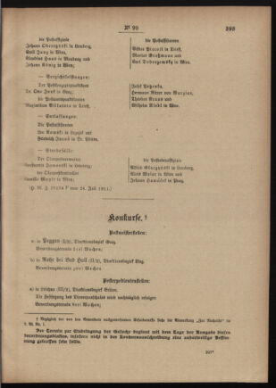 Post- und Telegraphen-Verordnungsblatt für das Verwaltungsgebiet des K.-K. Handelsministeriums 19110727 Seite: 3