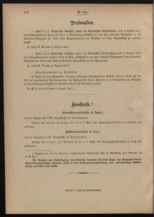 Post- und Telegraphen-Verordnungsblatt für das Verwaltungsgebiet des K.-K. Handelsministeriums 19110812 Seite: 4