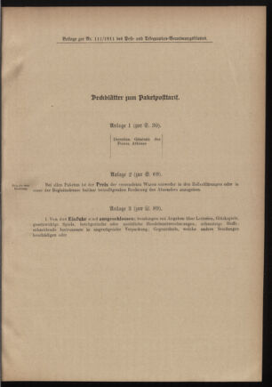 Post- und Telegraphen-Verordnungsblatt für das Verwaltungsgebiet des K.-K. Handelsministeriums 19110904 Seite: 3