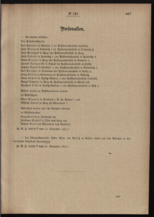 Post- und Telegraphen-Verordnungsblatt für das Verwaltungsgebiet des K.-K. Handelsministeriums 19110922 Seite: 3