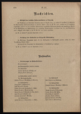 Post- und Telegraphen-Verordnungsblatt für das Verwaltungsgebiet des K.-K. Handelsministeriums 19110923 Seite: 2