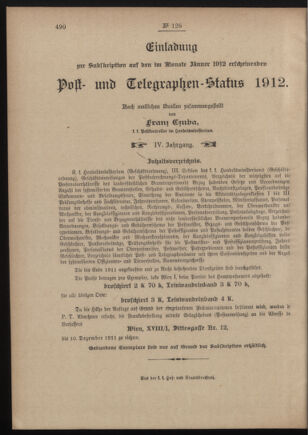 Post- und Telegraphen-Verordnungsblatt für das Verwaltungsgebiet des K.-K. Handelsministeriums 19111004 Seite: 4