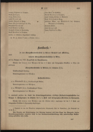 Post- und Telegraphen-Verordnungsblatt für das Verwaltungsgebiet des K.-K. Handelsministeriums 19111023 Seite: 3