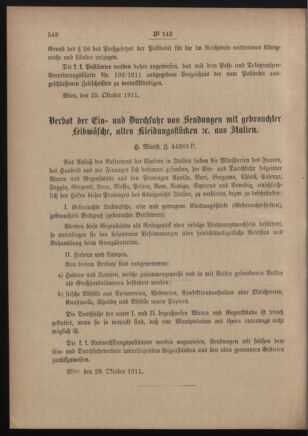 Post- und Telegraphen-Verordnungsblatt für das Verwaltungsgebiet des K.-K. Handelsministeriums 19111102 Seite: 2