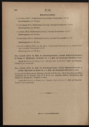 Post- und Telegraphen-Verordnungsblatt für das Verwaltungsgebiet des K.-K. Handelsministeriums 19111102 Seite: 4