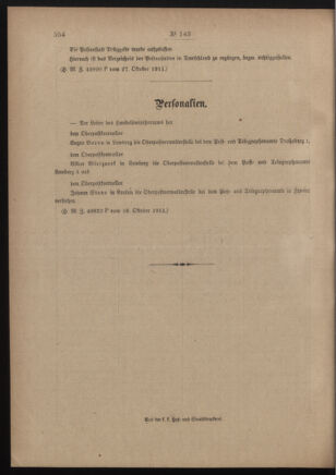 Post- und Telegraphen-Verordnungsblatt für das Verwaltungsgebiet des K.-K. Handelsministeriums 19111104 Seite: 4