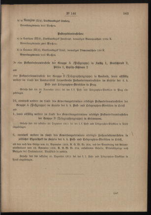 Post- und Telegraphen-Verordnungsblatt für das Verwaltungsgebiet des K.-K. Handelsministeriums 19111111 Seite: 3