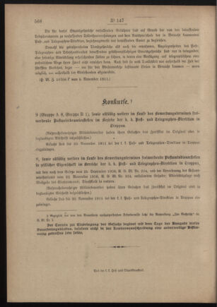 Post- und Telegraphen-Verordnungsblatt für das Verwaltungsgebiet des K.-K. Handelsministeriums 19111116 Seite: 4