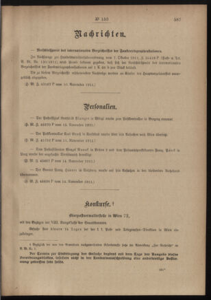 Post- und Telegraphen-Verordnungsblatt für das Verwaltungsgebiet des K.-K. Handelsministeriums 19111125 Seite: 3