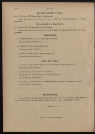 Post- und Telegraphen-Verordnungsblatt für das Verwaltungsgebiet des K.-K. Handelsministeriums 19111125 Seite: 4