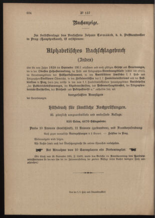 Post- und Telegraphen-Verordnungsblatt für das Verwaltungsgebiet des K.-K. Handelsministeriums 19111202 Seite: 4