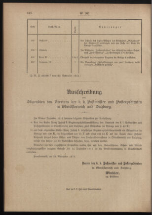 Post- und Telegraphen-Verordnungsblatt für das Verwaltungsgebiet des K.-K. Handelsministeriums 19111211 Seite: 2