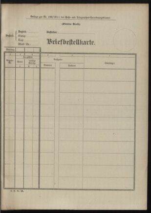 Post- und Telegraphen-Verordnungsblatt für das Verwaltungsgebiet des K.-K. Handelsministeriums 19111215 Seite: 5