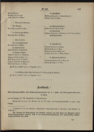 Post- und Telegraphen-Verordnungsblatt für das Verwaltungsgebiet des K.-K. Handelsministeriums 19111221 Seite: 3