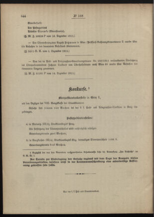 Post- und Telegraphen-Verordnungsblatt für das Verwaltungsgebiet des K.-K. Handelsministeriums 19111222 Seite: 4