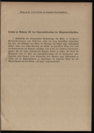 Post- und Telegraphen-Verordnungsblatt für das Verwaltungsgebiet des K.-K. Handelsministeriums 19120103 Seite: 5