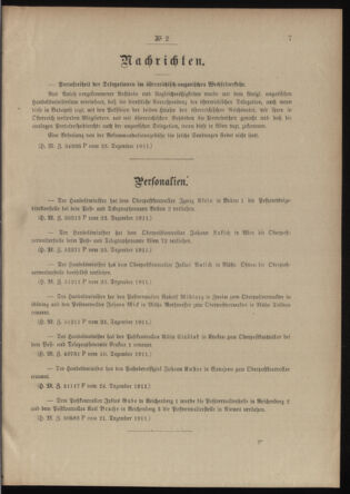 Post- und Telegraphen-Verordnungsblatt für das Verwaltungsgebiet des K.-K. Handelsministeriums 19120104 Seite: 3