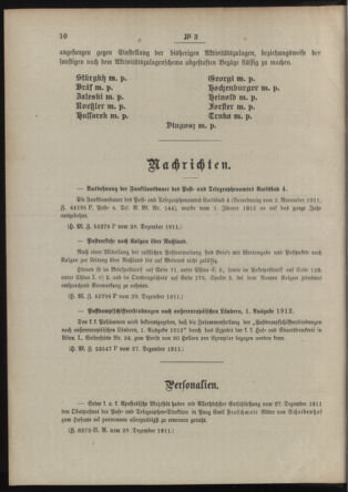 Post- und Telegraphen-Verordnungsblatt für das Verwaltungsgebiet des K.-K. Handelsministeriums 19120105 Seite: 2