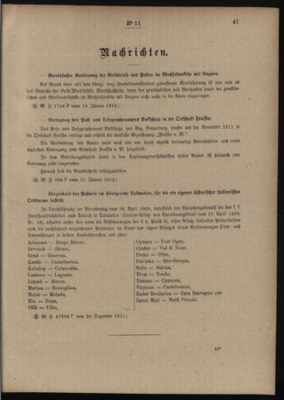 Post- und Telegraphen-Verordnungsblatt für das Verwaltungsgebiet des K.-K. Handelsministeriums 19120124 Seite: 3