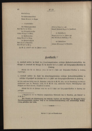 Post- und Telegraphen-Verordnungsblatt für das Verwaltungsgebiet des K.-K. Handelsministeriums 19120125 Seite: 4