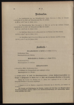 Post- und Telegraphen-Verordnungsblatt für das Verwaltungsgebiet des K.-K. Handelsministeriums 19120127 Seite: 2