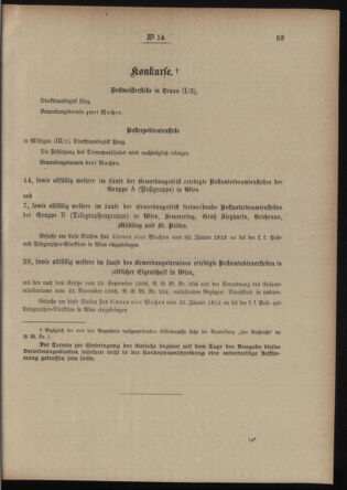 Post- und Telegraphen-Verordnungsblatt für das Verwaltungsgebiet des K.-K. Handelsministeriums 19120130 Seite: 3