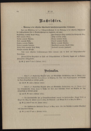 Post- und Telegraphen-Verordnungsblatt für das Verwaltungsgebiet des K.-K. Handelsministeriums 19120208 Seite: 2