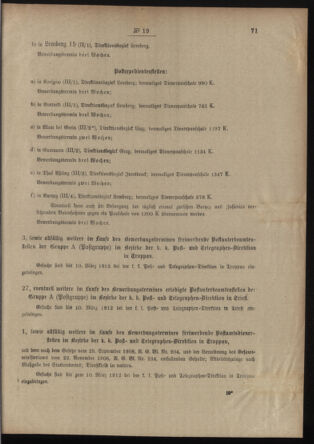 Post- und Telegraphen-Verordnungsblatt für das Verwaltungsgebiet des K.-K. Handelsministeriums 19120213 Seite: 3