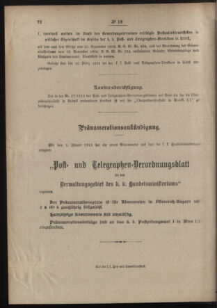 Post- und Telegraphen-Verordnungsblatt für das Verwaltungsgebiet des K.-K. Handelsministeriums 19120213 Seite: 4